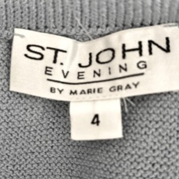 St. John Evening Blue Crystal-Embellished Skirt Suit – Size 4 - Picture 8 of 8